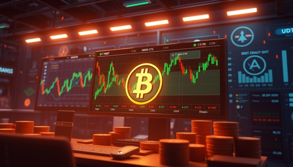 USDT加密貨幣交易系統示意圖 USDT加密貨幣交易系統示意圖